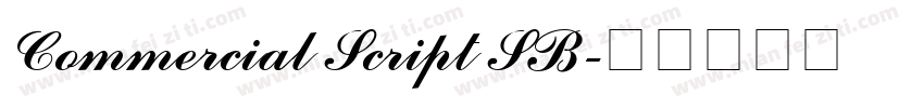 Commercial Script SB字体转换